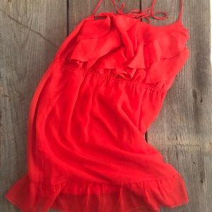 AEO Orange Spaghetti Strap Dress.  Size Large